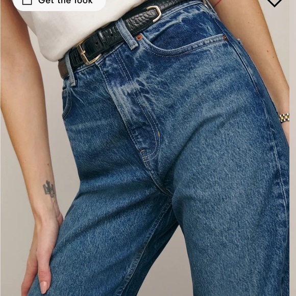 Reformation Cary High Rise Slouchy Wide Leg Jeans, Lanier wash, sz 27 NEW W/TAGS - Picture 4 of 7